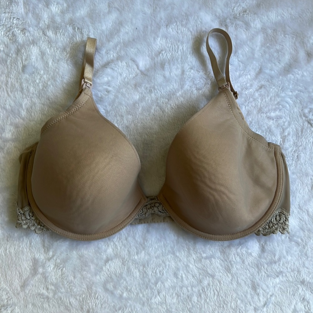 Natori Beige/Nude Lace Nursing Bra 36DD EUC